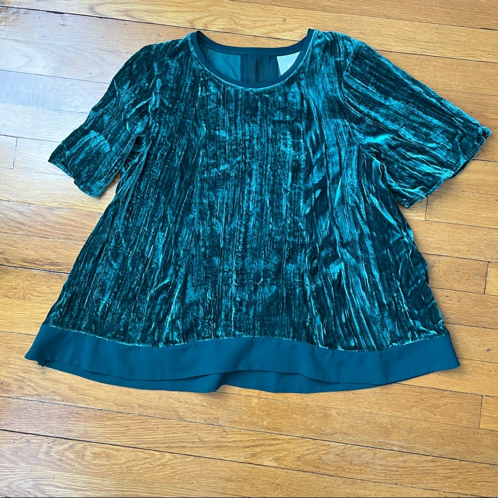 NWOT Anthropologie Maeve Velvet Top